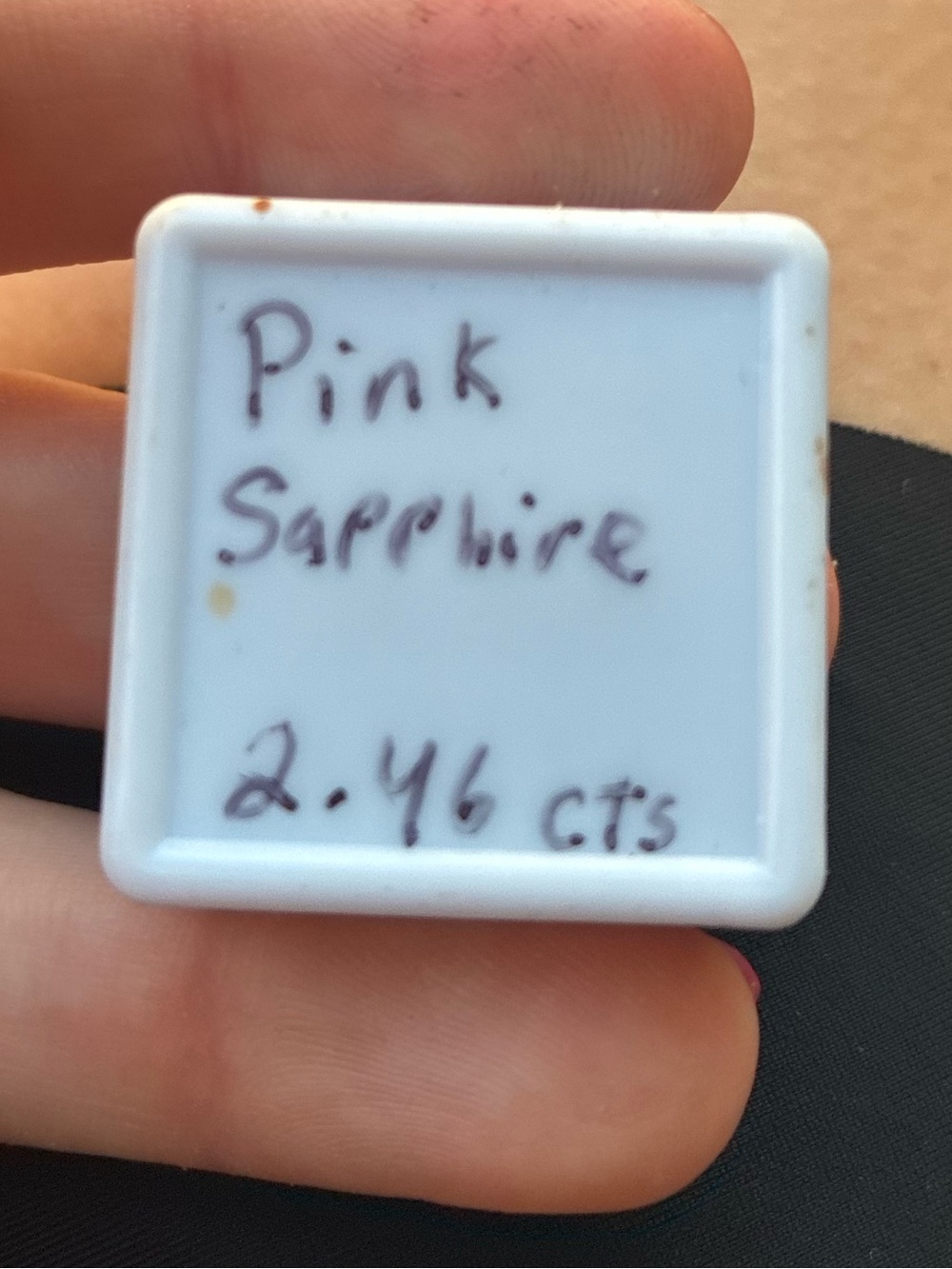 Rare 2.46ct genuine pink sapphire loose in jar - Picture 4 of 14